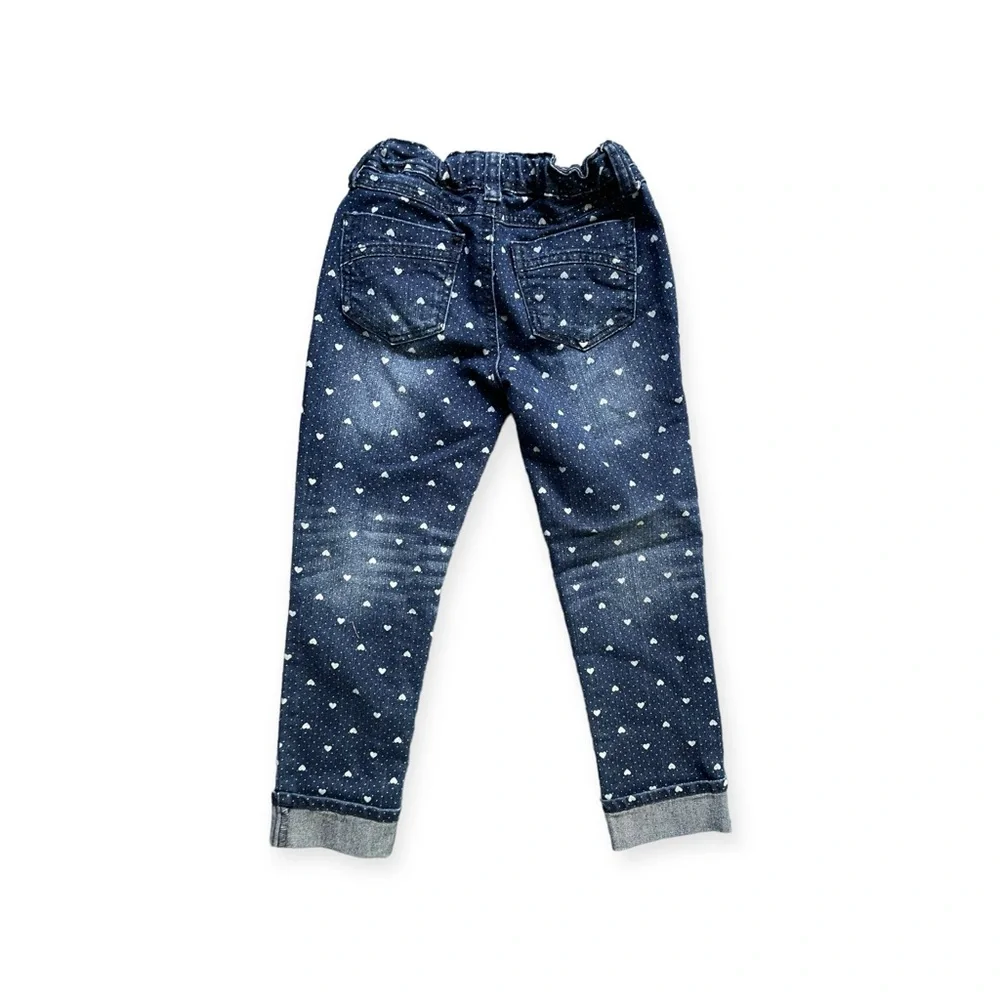 Girls Arizona jeans with white hearts